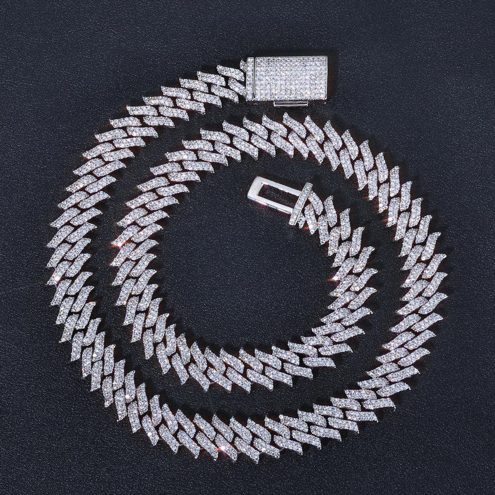 Custom 15mm Thorn Barbed Wire Cuban Chain - CaratixJewelry